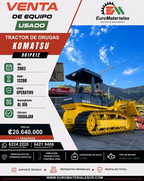 D61PX12 KOMATSU TRACTOR DE ORUGAS - year 2003
