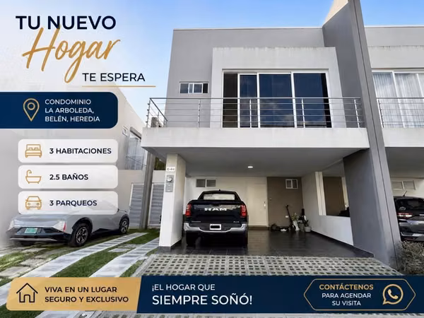 Alquiler Casa Impecable 3 Hab Condominio La Arboleda, Ribera de Belén.