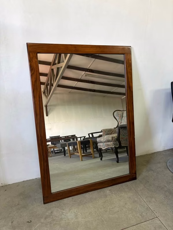 Mirror with frame in Cedro wood, imported as New Month 1, 31 mt X 92 cm
