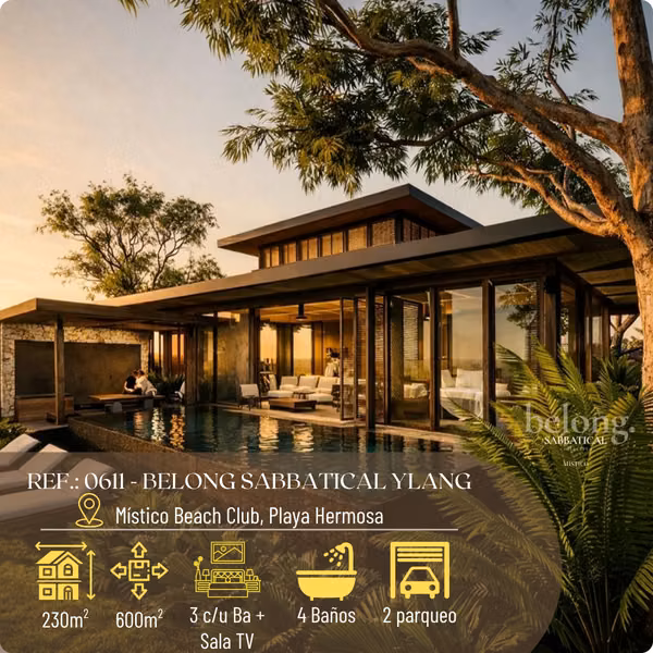Casas de Playa Lujosas de 1 Nivel desde $625,000 | Místico Beach Club