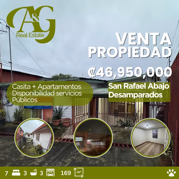 Venta Casa + Apartamentos San Rafael Abajo Desamparados VDJ151