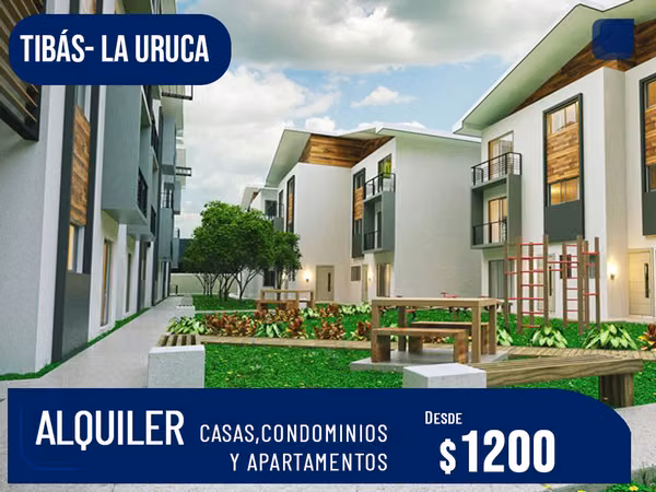 ALQUILER DE CASAS, APARTAMENTOS Y CONDOMINIOS EN TIBAS, LA URUCA Y ALREDEDORES