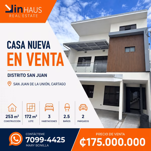 Casa nueva en venta en Distrito San Juan - 43093
