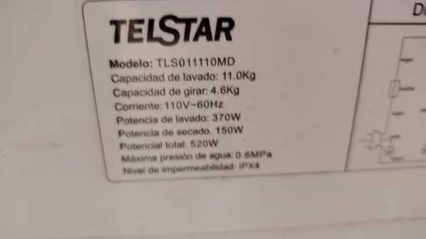 Sold washing machine