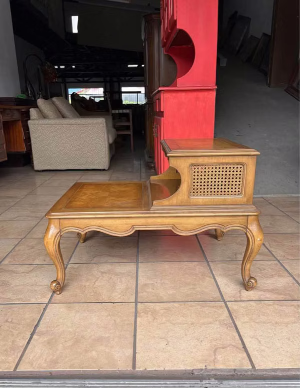 Ante Vintage Telefonera Table in Maoba wood brand WEIMAN. As New Imported