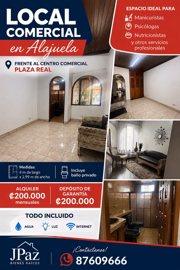 ALQUILER LOCAL COMERCIAL FRENTE A PLAZA REAL