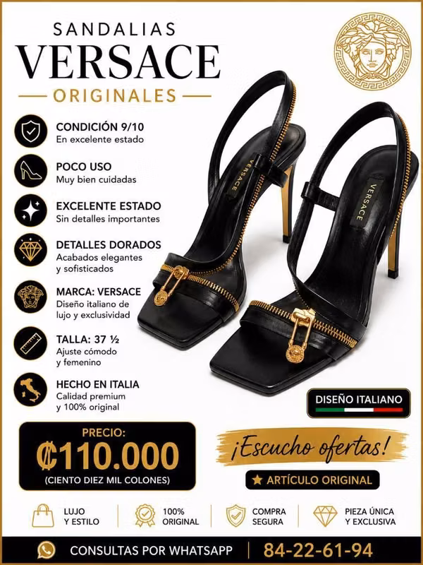 Sandalias tacon Versace