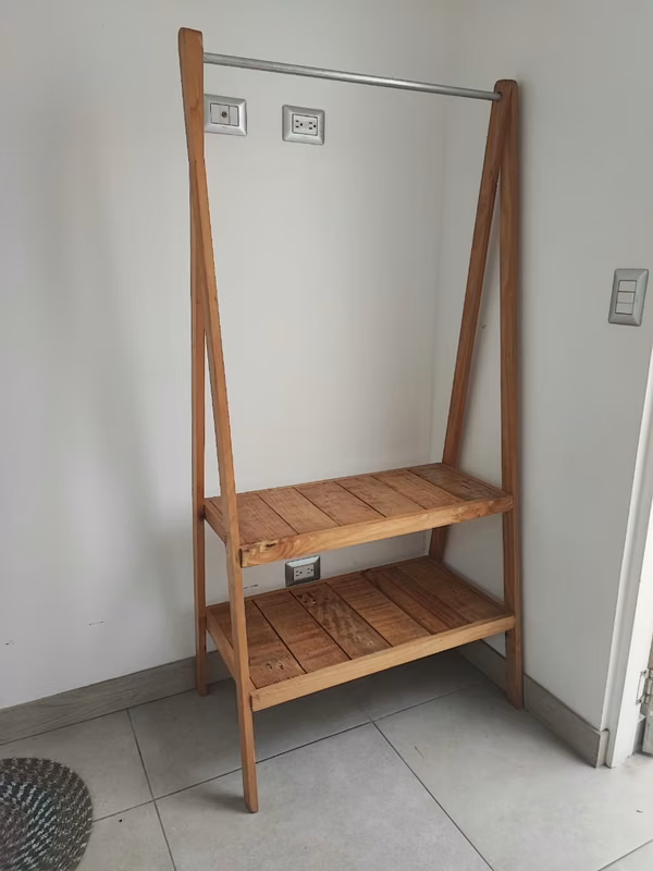  Perchero Estante de Madera | Funcional y Decorativo