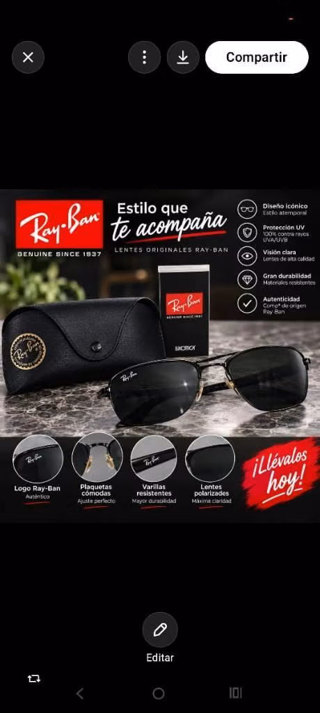 Lentes Ray-ban originales