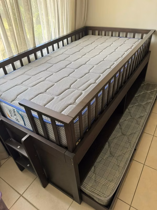 Cama Nido / Camapista Infantil de Madera con Escalera, Repisas y Cama Auxiliar