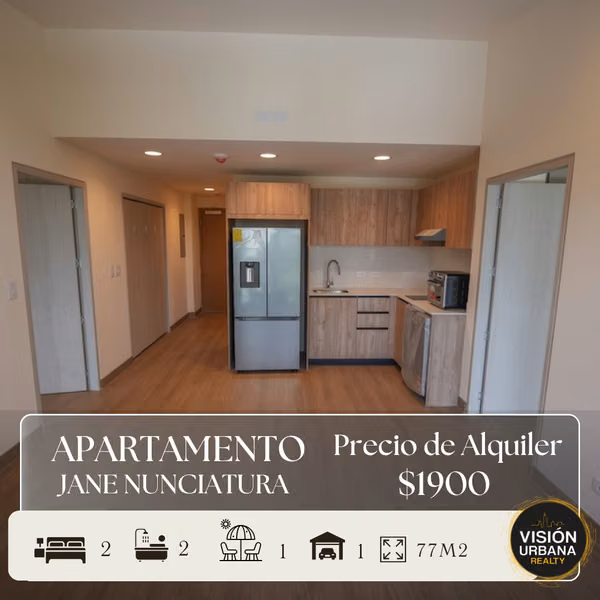 Apartamento de 2 Habitaciones para Estrenar en Torre JANE, Rohrmoser