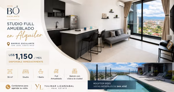 Fully Furnished Studio for Rent | BÖ Escalante – Barrio Escalante