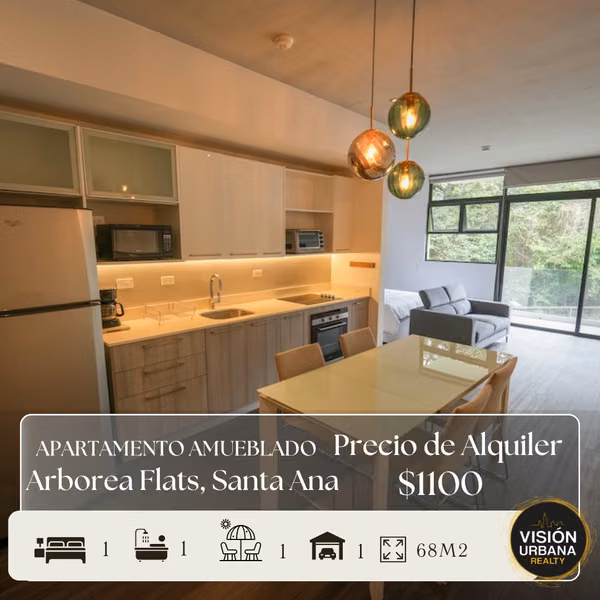 Apartamento Amueblado tipo Studio en Arbórea