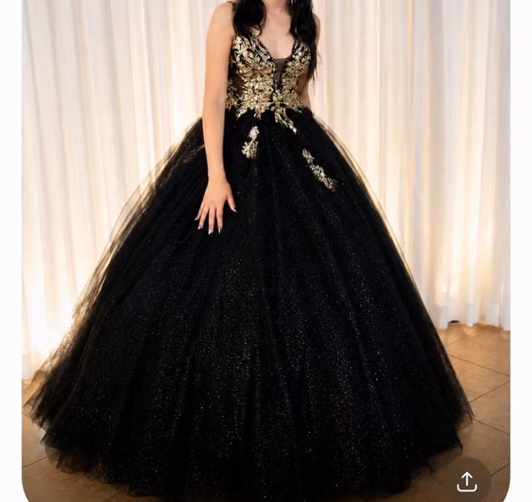 Vestido 15 años negro