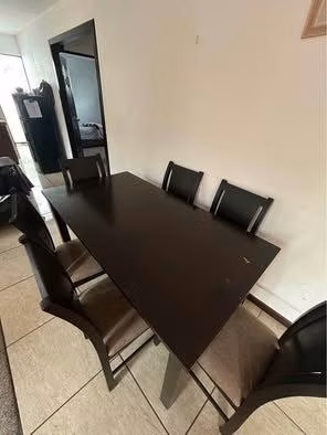 Juego de comedor con 6 sillas