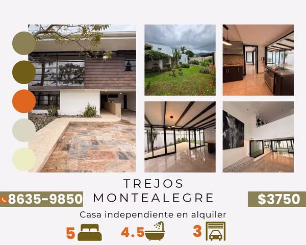 Independent house rental in Trejos Montealegre, Escazu