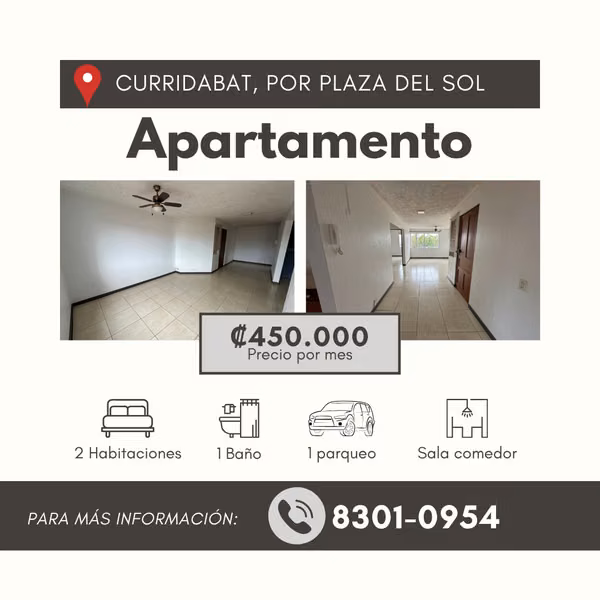 Apartment in Rental Curridabat near Plaza del Sol