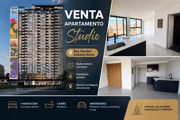 NEW STUDIO IN SKY GARDEN SABANA NORTE