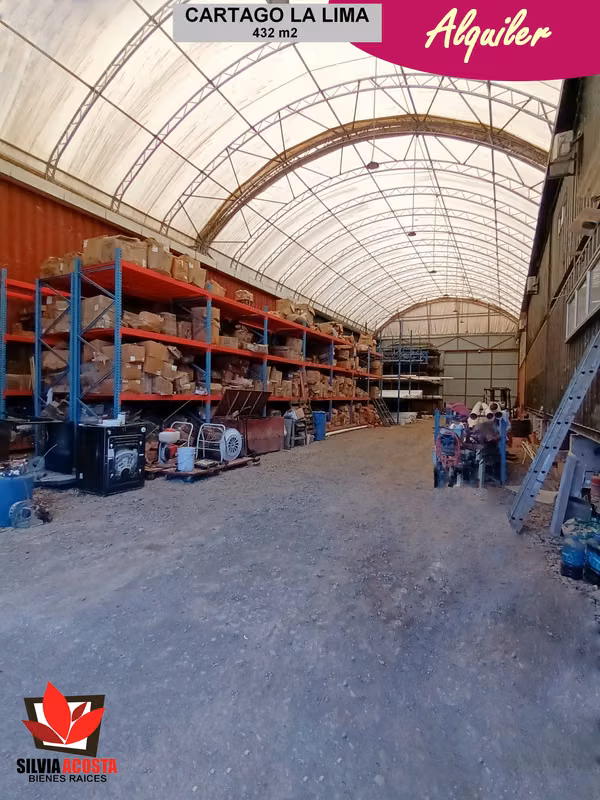 ALQUILER BODEGA 432 m2 EN LA LIMA DE CARTAGO