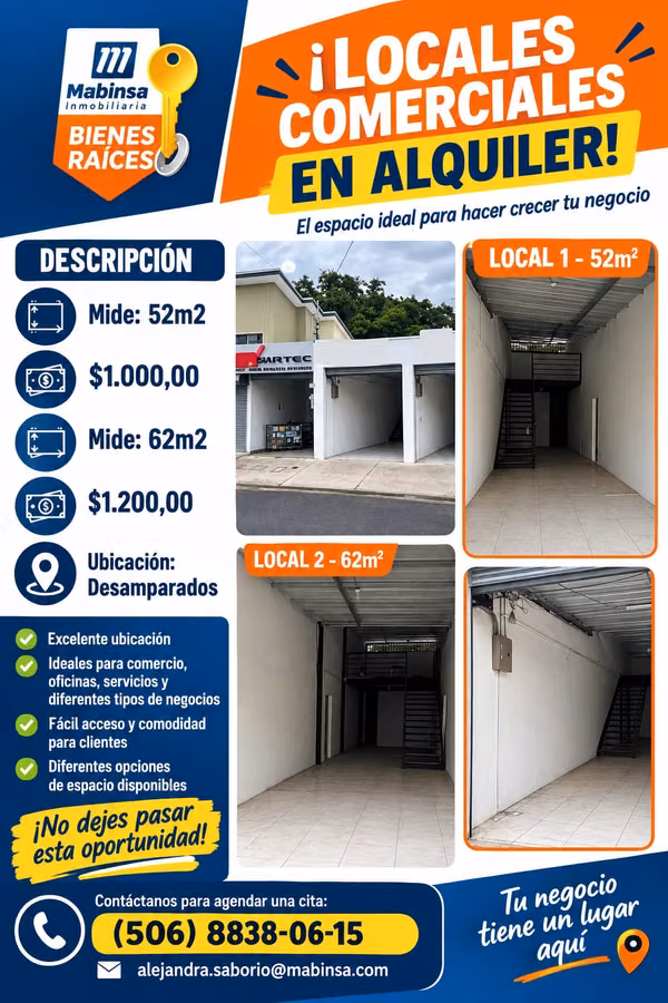 LOC-198   ALQUILER 2 LOCALES COMERCIALES DESAMPARADOS