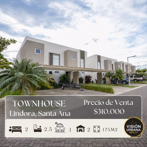 Townhouse con línea blanca de 2 habitaciones en Lindora