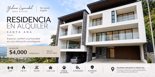 Residencia Exclusiva en Alquiler en Santa Ana