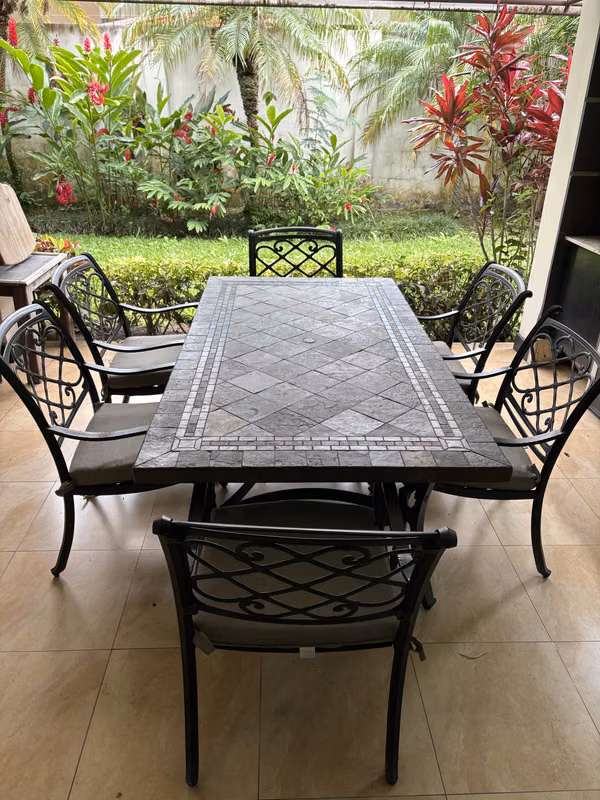Outdoor dining table