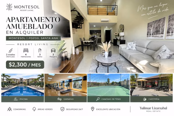 Furnished apartment for rent - 124; Montesol, well of Santa Ana