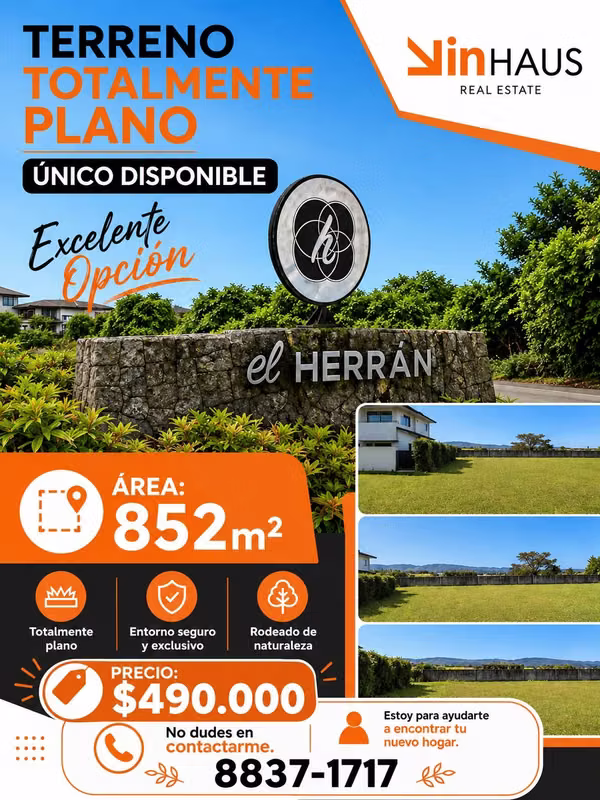 Id 43136 Exclusivo lote en venta en Condominio El Herrán