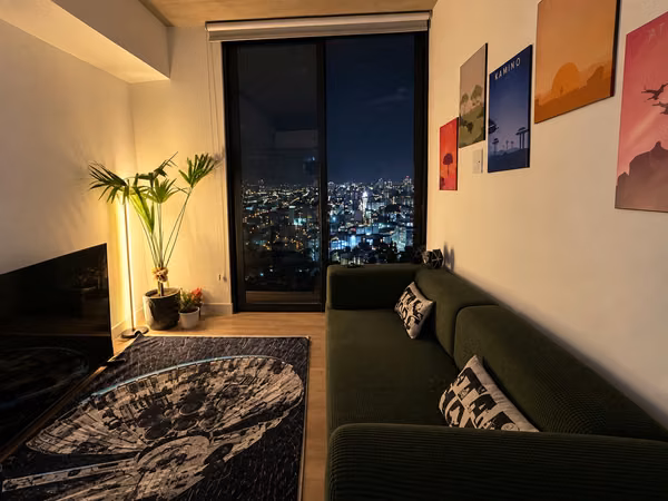 Full Furnished Apartment - 124; Panoramic view of San José + Balcony - 124; Ready to move