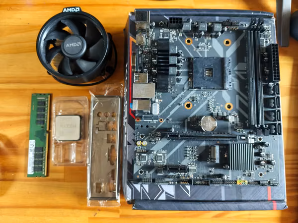 Processor, parent card and RAM AM4 AMD Ryzen 5 asch