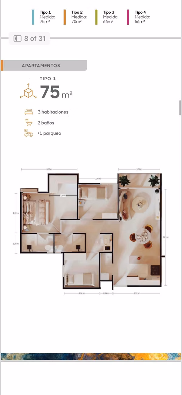 Apartamento en Alquiler en Curridabat, Condominio Khaya