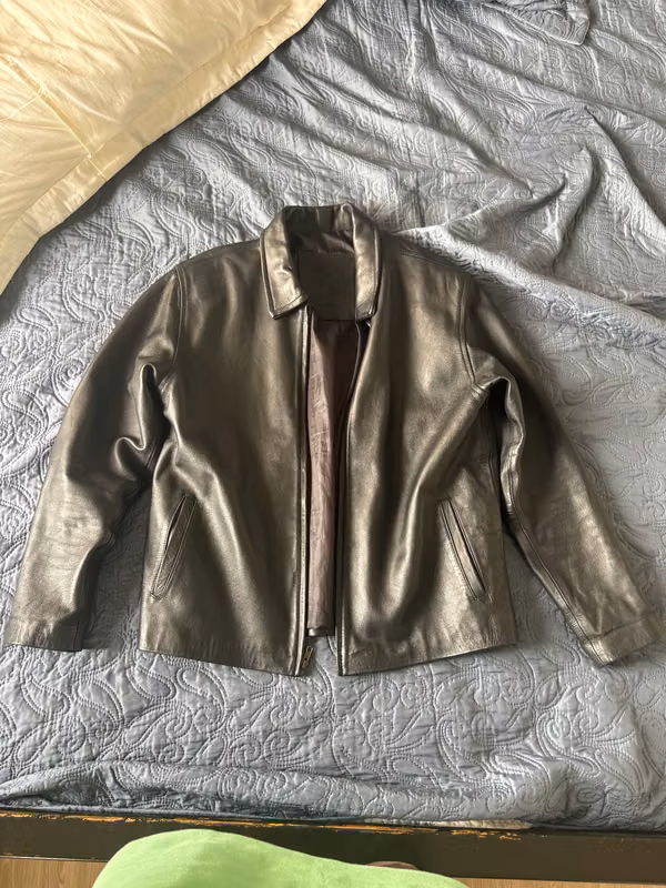 LEATHER BLACK S & J LEATHERS UNISEX