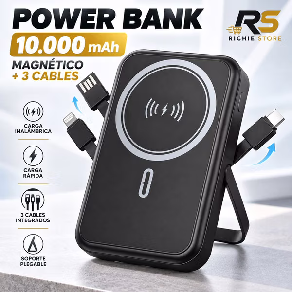Power Bank Magnetic 10000mAh 22.5W with 3 Cable