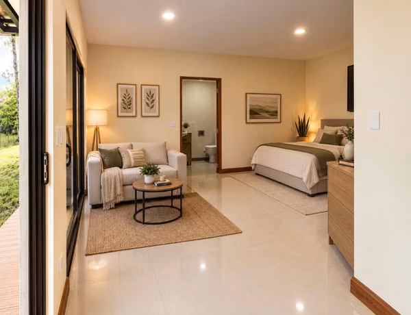 Apartamento de un ambiente NUEVO, con jardín y acabados de lujo para alquiler en Grecia