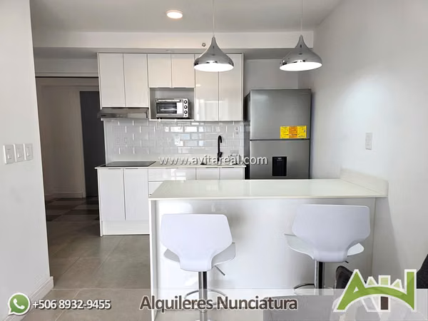Apartamento amueblado de 2 habitaciones | Sky Garden | AC