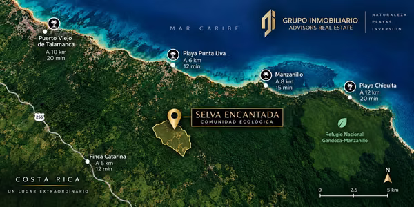 Private property of 4.34 Hectareas with well, Electricity and a few minutes from Puerto Viejo