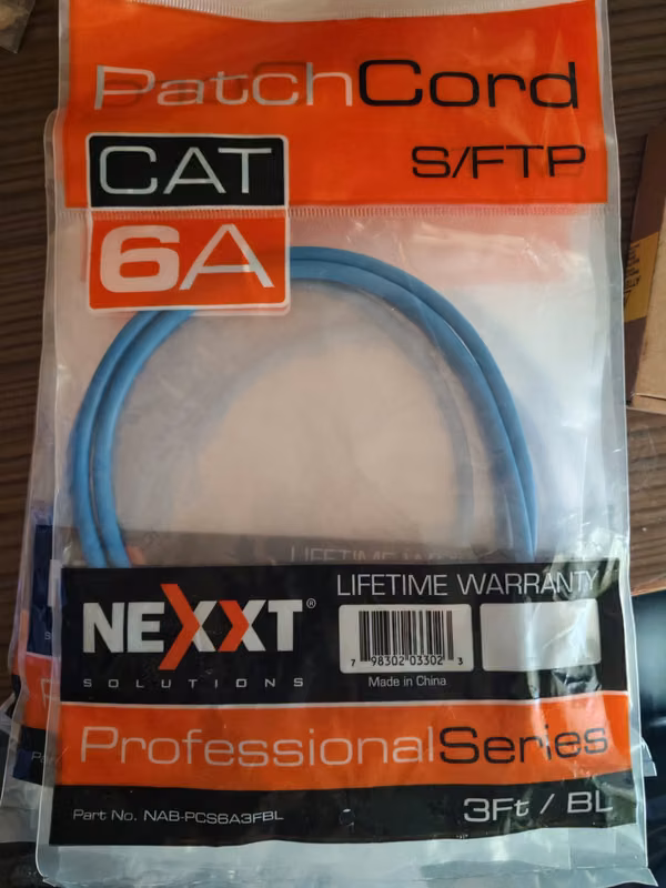 Batch 12 Patchcord Cat6A Nexxt 3ft Blinded - New Seals