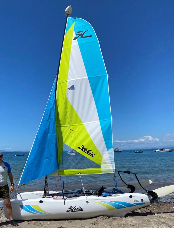 Sail hobie cat with trailer