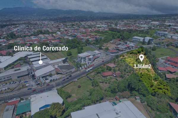 Terreno de 3.864m2 en Coronado ideal para desarrollo Excelente Ubicación Vistas a las Montañas y al Valle hcr39