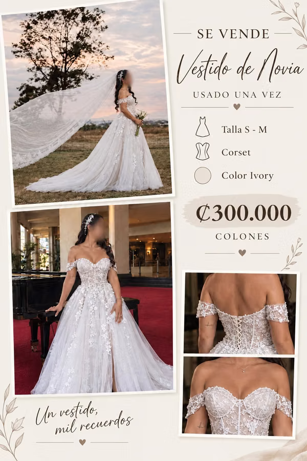 Wedding Dress - Ivory Size S-M