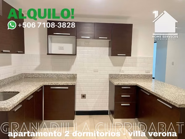 ALQUILO! 2 Dormitorios, 2 Parqueos, Condominio – Granadilla Curridabat.