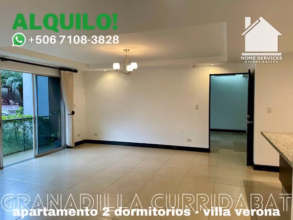 ALQUILO! 2 Dormitorios, 2 Parqueos, Condominio – Granadilla Curridabat.