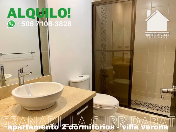 ALQUILO! 2 Dormitorios, 2 Parqueos, Condominio – Granadilla Curridabat.