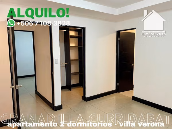 ALQUILO! 2 Dormitorios, 2 Parqueos, Condominio – Granadilla Curridabat.
