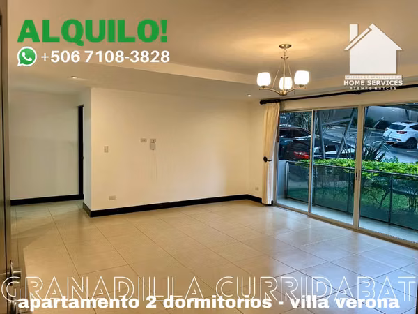 ALQUILO! 2 Dormitorios, 2 Parqueos, Condominio – Granadilla Curridabat.