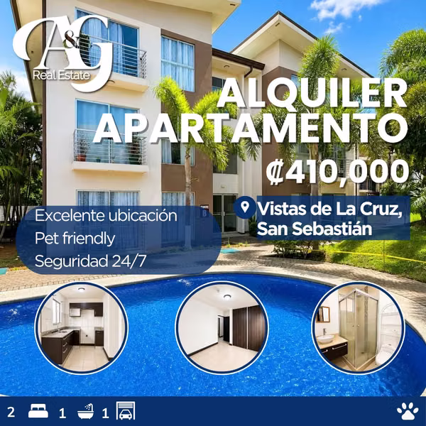 Apartment rental. First floor. Views of La Cruz. ASJA144