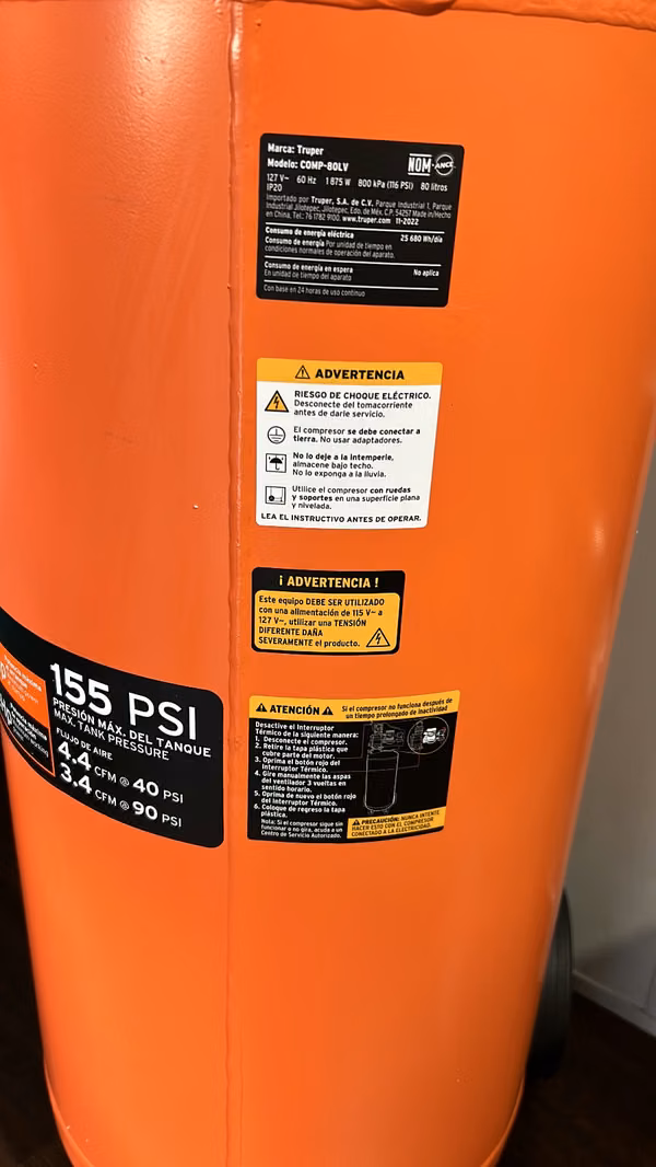 80 litre lubricated compressor