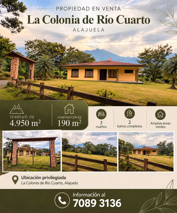 Venta de finca con casa
