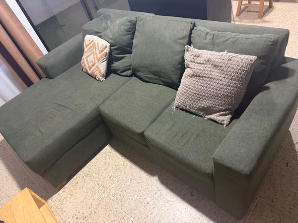Sofa L verde Oliva